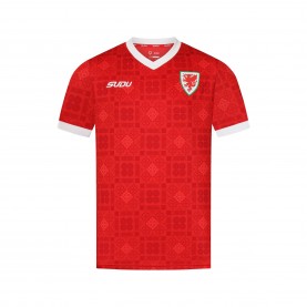Юношеска футболна фланелка Sudu Wales Football 2026 Home Shirt Junior - Red/White юношеска,футболна,фланелка,футболни,фланелки,национални,отбори,английската,висша,лига,футбол,sudu,wales,football,2026,home,shirt,junior,red,white