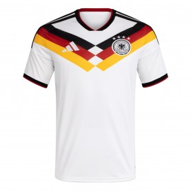 Мъжка футболна фланелка Adidas Germany Home Shirt World Cup 2026 Mens - White/Black мъжка,футболна,фланелка,коледни,подаръци,за,футболните,фенове,футболни,фланелки,oldham,athletic,stoke,city,sunderland,национални,отбори,аржентина,футболни,