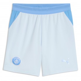 Puma Manchester City Home Short 2026/27 Juniors - White/Blue футболни,фланелки,английската,висша,лига,manchester,city,детски,къси,панталони,детски,3/4,панталони,футболни,долнища,puma,manchester,city,home,short,2026,2