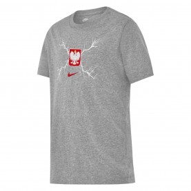 Тениска Nike Unisex Adults Poland Short Sleeve T-Shirt - Grey/Red тениска,футболни,фланелки,oldham,athletic,stoke,city,sunderland,национални,отбори,аржентина,футболни,фланелки,колумбия,футболни,фланелки,финдландия,футболн