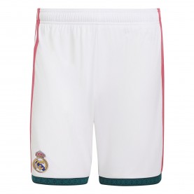 adidas Real Madrid Home Short 2026/27 Mens - White/Green футболни,фланелки,испания,ла,лига,мъжки,къси,панталони,футболни,долнища,adidas,real,madrid,home,short,2026,27,mens,white,green