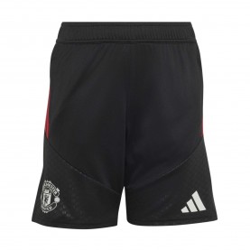 adidas Manchester United Training Short 2026/27 Juniors - Black/Red футболни,фланелки,детски,къси,панталони,футбол,футболни,долнища,adidas,manchester,united,training,short,2026,27,juniors,black,red