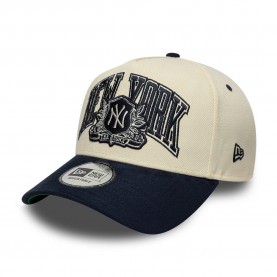 Шапка New Era Wordmark E-Frame Adjustable Cap - NY Cream/Navy шапка,всички,шапки,бейзбол,new,era,wordmark,e,frame,adjustable,cap,ny,cream,navy