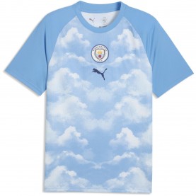Puma Manchester City Pre Match Shirt 2026/27 Mens - Blue/White футболни,фланелки,мъжки,блузи,с,яка,мъжки,тениски,мъжки,потници,puma,manchester,city,pre,match,shirt,2026,27,mens,blue,white