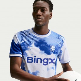 Nike Chelsea Pre Match Shirt 2026/27 Mens - White/Blue футболни,фланелки,мъжки,потници,мъжки,блузи,с,яка,мъжки,тениски,футбол,nike,chelsea,pre,match,shirt,2026,27,mens,white,blue