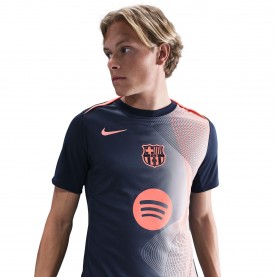 Мъжка футболна фланелка Nike Barcelona Third Pre Match Shirt 2025 2026 Mens - Blue/Orange мъжка,футболна,фланелка,футболни,фланелки,испания,ла,лига,футбол,nike,barcelona,third,pre,match,shirt,2025,2026,mens,blue,orange