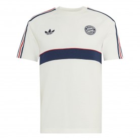 Мъжка тениска adidas Bayern Munich Originals T-Shirt Mens - White/Navy мъжка,тениска,футболни,фланелки,германия,бундеслига,мъжки,тениски,мъжки,блузи,с,яка,мъжки,потници,футбол,adidas,bayern,munich,originals,t,shirt,mens,white,