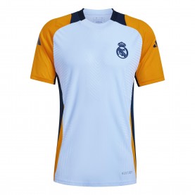 adidas Real Madrid Training Shirt 24/25 Mens - Blue/Ora/Navy футболни,фланелки,испания,ла,лига,футбол,adidas,real,madrid,training,shirt,24,25,mens,blue,ora,navy