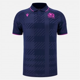 мъжка,блуза,с,яка,ръгби,облекла,ръгби,фланелки,macron,scotland,rugby,travel,polo,shirt,mens,navy,sky