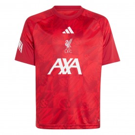 Adidas Liverpool Pre Match Shirt 2026/27 Juniors - Red/White футболни,фланелки,английската,висша,лига,liverpool,детски,3/4,панталони,детски,тениски,облекла,с,футболна,тема,adidas,liverpool,pre,match,shirt,2026,27,jun