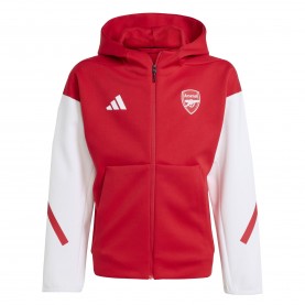 Юношеско яке adidas Arsenal Anthem Jacket Juniors - Red/White юношеско,яке,футболни,фланелки,футбол,футболни,анцузи,футболни,горнища,adidas,arsenal,anthem,jacket,juniors,red,white