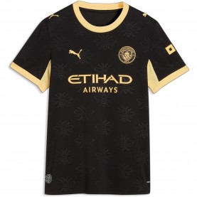 Дамска футболна фланелка Puma Manchester City Away Shirt 2026/27 Womens - Black/Yellow дамска,футболна,фланелка,футболни,фланелки,английската,висша,лига,футбол,puma,manchester,city,away,shirt,2026,27,womens,black,yellow