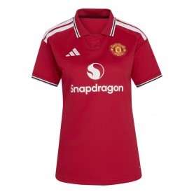 Дамска футболна фланелка Adidas Manchester United Home Shirt 2026/27 Womens - Red/White дамска,футболна,фланелка,футболни,фланелки,английската,висша,лига,manchester,united,adidas,manchester,united,home,shirt,2026,27,womens,red,white