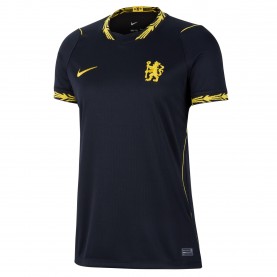 Дамска футболна фланелка Nike Chelsea Away Shirt 2026/27 Womens - Black/Gold дамска,футболна,фланелка,футболни,фланелки,английската,висша,лига,футбол,nike,chelsea,away,shirt,2026,27,womens,black,gold
