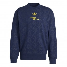 Мъжка блуза Adidas Arsenal Originals Lifestyle Crew Sweater 25/26 Mens - Blue мъжка,блуза,футболни,фланелки,английската,висша,лига,arsenal,разпродажба,adidas,мъжки,блузи,облекла,с,футболна,тема,футболни,горнища,всички,футболни,облекл