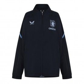 Castore Womens Aston Villa Water Resistant Long Sleeve Licensed Rain Anorak - Black/Serenity футболни,фланелки,дамски,жилетки,футбол,футболни,горнища,castore,women,s,aston,villa,water,resistant,long,sleeve,licensed,rain,anorak,black,serenity