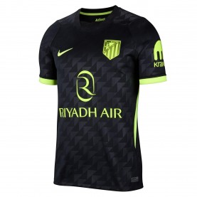 Мъжка футболна фланелка Nike Atletico Madrid Away Shirt 2026/27 Mens - Black/Green мъжка,футболна,фланелка,футболни,фланелки,испания,ла,лига,мъжки,тениски,мъжки,блузи,с,яка,мъжки,потници,футбол,nike,atletico,madrid,away,shirt,2026,27,mens