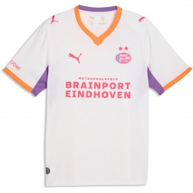 Мъжка футболна фланелка Puma PSV Away Shirt 2026/27 Mens - White/Orange мъжка,футболна,фланелка,футболни,фланелки,мъжки,тениски,мъжки,блузи,с,яка,мъжки,потници,футбол,puma,psv,away,shirt,2026,27,mens,white,orange
