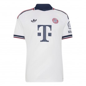 Мъжка футболна фланелка adidas Bayern Munich Away Shirt 2026/27 Mens - White/Navy мъжка,футболна,фланелка,футболни,фланелки,английската,висша,лига,германия,бундеслига,мъжки,потници,мъжки,тениски,мъжки,блузи,с,яка,футбол,adidas,bayern,mun