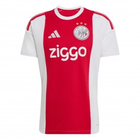 Мъжка футболна фланелка adidas Ajax Home Shirt 2026/27 Mens - White/Red мъжка,футболна,фланелка,футболни,фланелки,английската,висша,лига,мъжки,тениски,мъжки,блузи,с,яка,мъжки,потници,футбол,adidas,ajax,home,shirt,2026,27,mens,w
