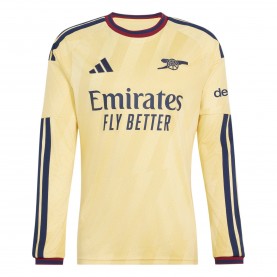 Футболна фланелка adidas Mens Arsenal Third 2026/27 Long-Sleeve Slim-Fit Football Shirt - Yellow/Black футболна,фланелка,футболни,фланелки,английската,висша,лига,мъжки,потници,мъжки,блузи,с,яка,футбол,adidas,mens,arsenal,third,2026,27,long,sleeve,slim,fit,fo
