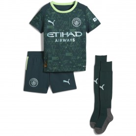 Puma Manchester City Fourth Minikit 25/26 Infants - Green детски,футболни,фланелки,футболни,фланелки,футбол,puma,manchester,city,fourth,minikit,25,26,infants,green