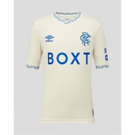 Юношеска футболна фланелка Umbro Rangers Away Shirt 2026/27 Juniors - White/Blue юношеска,футболна,фланелка,футболни,фланелки,шотландска,висша,лига,детски,футболни,фланелки,umbro,rangers,away,shirt,2026,27,juniors,white,blue