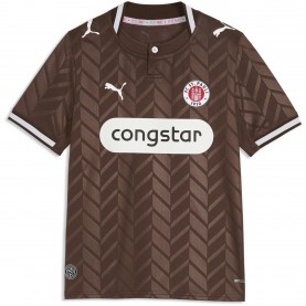 Юношеска футболна фланелка Puma St Pauli Home Shirt 2026/27 Juniors - Brown/White юношеска,футболна,фланелка,футболни,фланелки,германия,бундеслига,детски,футболни,фланелки,puma,st,pauli,home,shirt,2026,27,juniors,brown,white