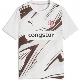 Юношеска футболна фланелка Puma St Pauli Away Shirt 2026/27 Juniors - White/Brown юношеска,футболна,фланелка,футболни,фланелки,германия,бундеслига,детски,футболни,фланелки,puma,st,pauli,away,shirt,2026,27,juniors,white,brown