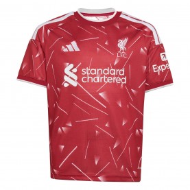Юношеска футболна фланелка Adidas Liverpool 2026 2027 Home Shirt Juniors - Red/White юношеска,футболна,фланелка,футболни,фланелки,английската,висша,лига,liverpool,детски,футболни,фланелки,детски,3/4,панталони,adidas,liverpool,2026,2027,home
