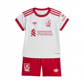 adidas Liverpool Away Baby Kit 2026/27 - White/Red футболни,фланелки,английската,висша,лига,бебешки,облекла,футбол,adidas,liverpool,away,baby,kit,2026,27,white,red