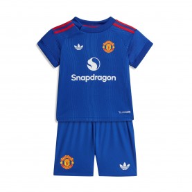 adidas Manchester United Away Baby Kit 2026/27 - Blue/Red футболни,фланелки,английската,висша,лига,бебешки,облекла,футбол,adidas,manchester,united,away,baby,kit,2026,27,blue,red