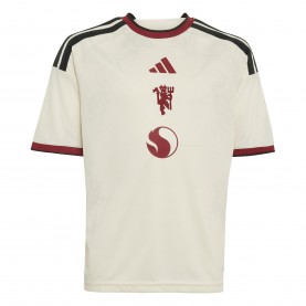 Юношеска футболна фланелка adidas Manchester United Third Shirt 2026/27 Juniors - White/Red юношеска,футболна,фланелка,детски,футболни,фланелки,футболни,фланелки,английската,висша,лига,футбол,adidas,manchester,united,third,shirt,2026,27,juniors,wh