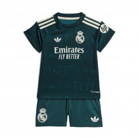 adidas Real Madrid Away Baby Kit 2026/27 - Green/White футболни,фланелки,испания,ла,лига,английската,висша,лига,бебешки,облекла,футбол,adidas,real,madrid,away,baby,kit,2026,27,green,white