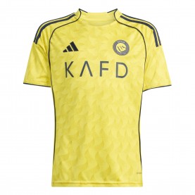 Юношеска футболна фланелка adidas Al Nassr Home Shirt 2026/27 Juniors - Yellow/Blue юношеска,футболна,фланелка,футболни,фланелки,английската,висша,лига,футбол,adidas,al,nassr,home,shirt,2026,27,juniors,yellow,blue