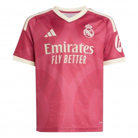 Юношеска футболна фланелка adidas Real Madrid Third Shirt 2026/27 Juniors - Pink/White юношеска,футболна,фланелка,детски,футболни,фланелки,футболни,фланелки,испания,ла,лига,английската,висша,лига,футбол,adidas,real,madrid,third,shirt,2026,27,