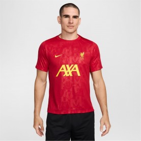 английската,висша,лига,liverpool,мъжки,тениски,облекла,с,футболна,тема,nike,liverpool,academy,pro,pre,match,shirt,2024,2025,adults,red
