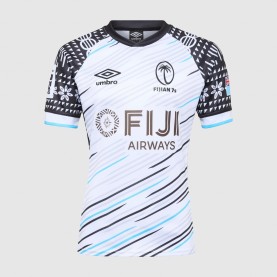 Футболна фланелка Umbro Fiji 7s Replica Home Shirt 2025 Adults - White футболна,фланелка,ръгби,фланелки,umbro,fiji,7s,replica,home,shirt,2025,adults,white