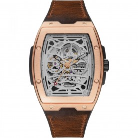 часовник,часовници,аксесоари,на,разпродажба,ingersoll,1892,challenger,automatic,brown,watch,i12303,rose,gold,silver,and,brown