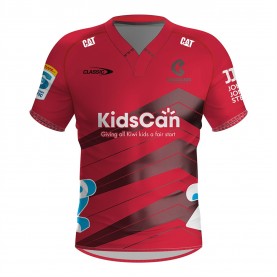 мъжка,футболна,фланелка,ръгби,облекла,ръгби,фланелки,classic,sportswear,crusaders,2024,home,shirt,mens,black,red
