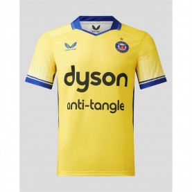 юношеска,футболна,фланелка,ръгби,облекла,castore,bath,away,shirt,2023,2024,juniors,blue,yellow