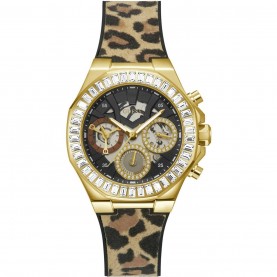 дамски,часовник,часовници,аксесоари,на,разпродажба,guess,ladies,guess,rapture,leopard,print,watch,gw0463l1,gold,and,black