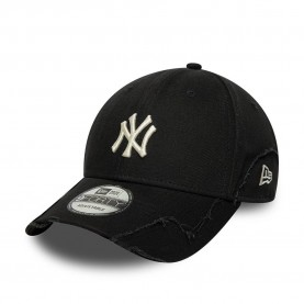 Шапка New Era 9FORTY Distressed Adjustable Cap - NY Black шапка,всички,шапки,бейзбол,new,era,9forty,distressed,adjustable,cap,ny,black