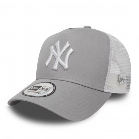 Шапка New Era A-Frame Adjustable Trucker Cap - NY Grey / White шапка,плажни,шапки,бейзбол,new,era,a,frame,adjustable,trucker,cap,ny,grey,white