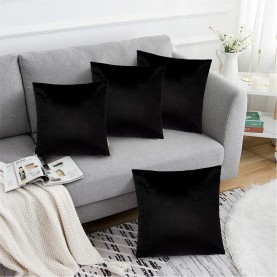 подаръци,и,играчки,alan,symonds,plain,velvet,cushion,set,of,4,black