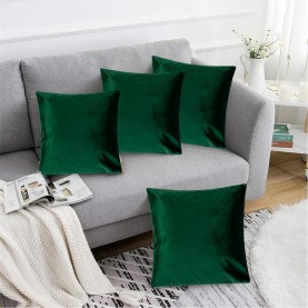 подаръци,и,играчки,alan,symonds,plain,velvet,cushion,set,of,4,green