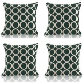 подаръци,и,играчки,alan,symonds,geometric,o,chenille,cushion,set,of,4,green
