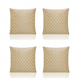 подаръци,и,играчки,alan,symonds,two,tone,geometric,jacquard,cushion,set,of,4,ochre