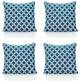 подаръци,и,играчки,alan,symonds,berkeley,geometric,chenille,cushion,set,of,4,teal