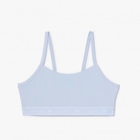 Бюстие Lacoste Stretch Cotton Logo Band Bralette - Blue бюстие,lacoste,stretch,cotton,logo,band,bralette,blue